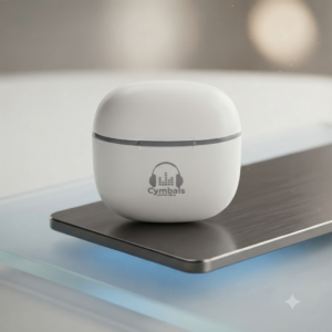 "Cymbals True Wireless Earbuds with HD Stereo Sound, Ergonomic Design, Smart Touch & Long Standby Charging Case"