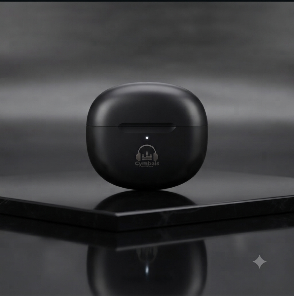 Cymbals Smooth Voice Rockpods Wireless Earphones | Bluetooth 5.3, Hi-Fi Sound, 400mAh Charging Case, 10H Playtime & 25H Standby