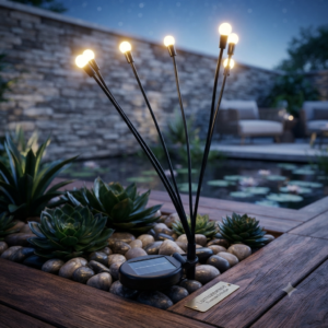 Cymbals Firefly Solar Garden Light | Artisan Collection Outdoor Swaying Stake Light