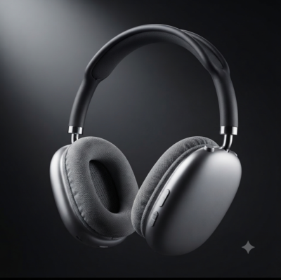 Wireless Over-Ear Headphones with Built-in Media Controls, TF Card Slot, and Comfortable Cushioned Earcups